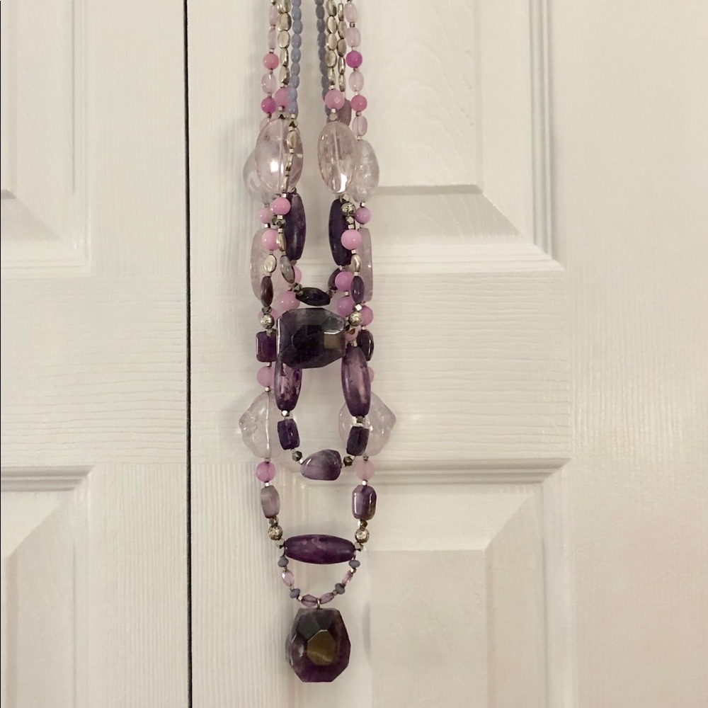 Multi-strand chunky statement necklace